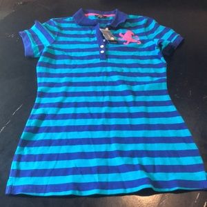 NWT Women’s Small Striped Express Polo Shirt 👕❤️